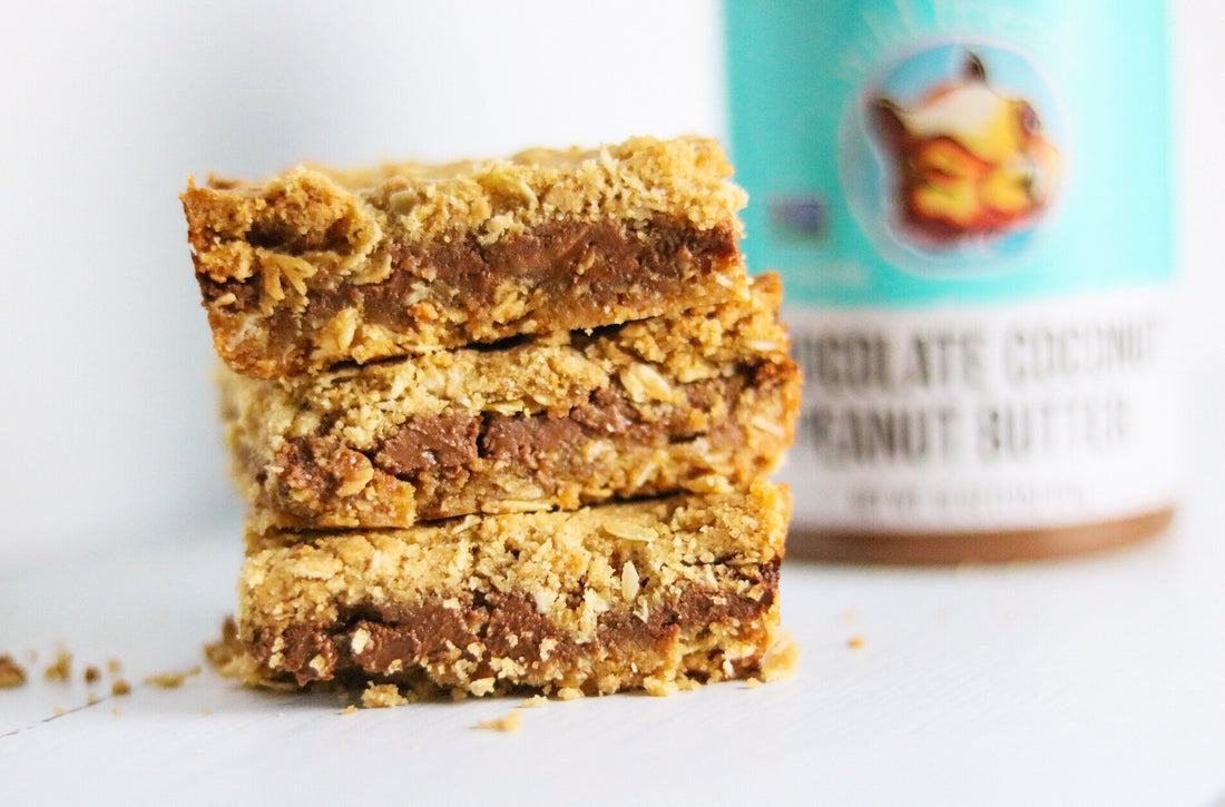 Chocolate Coconut Peanut Butter Oatmeal Cookie Bars